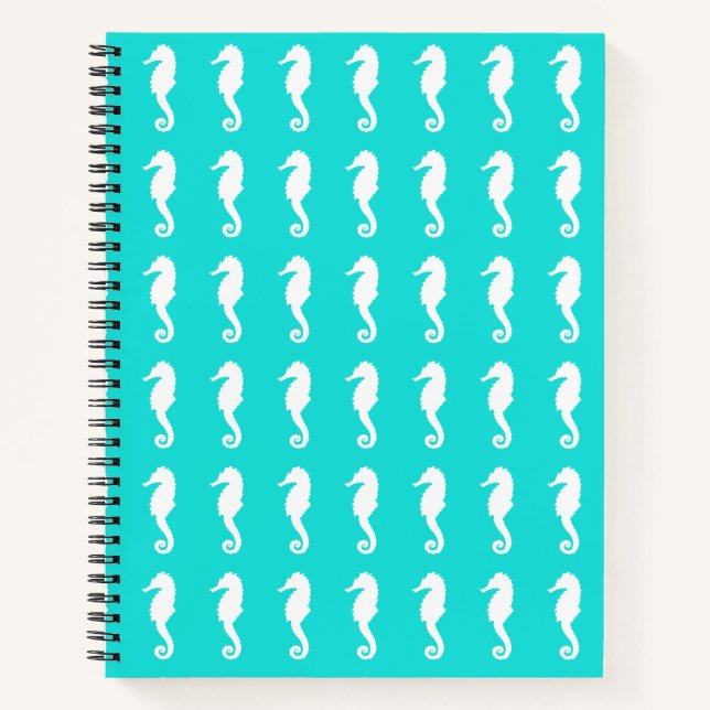 White Seahorse Notebook (Front)