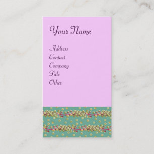 WHITE SEEDS , light yellow green pink Business Card