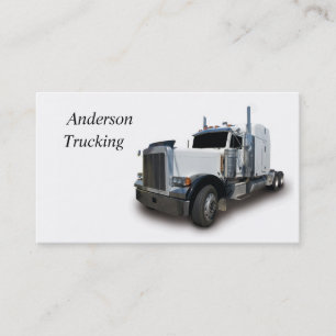 White Semi Business Card. Business Card