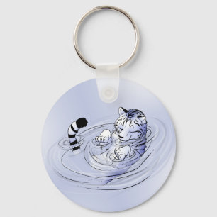 White Serenity Tiger Keychain