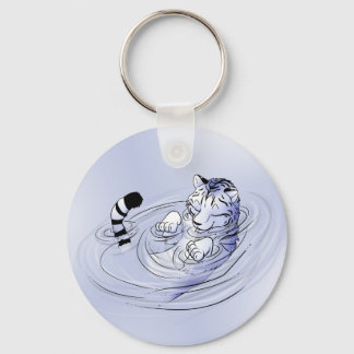 White Serenity Tiger Keychain