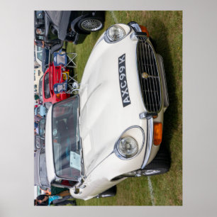  white Series 3 Jaguar E type 2+2 Poster