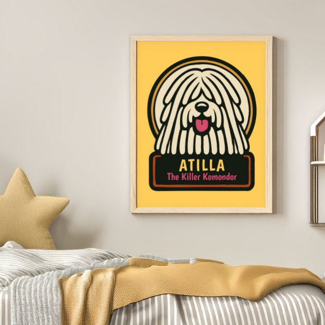 White Shaggy Dog Birthday Party Poster (Creator Uploaded)