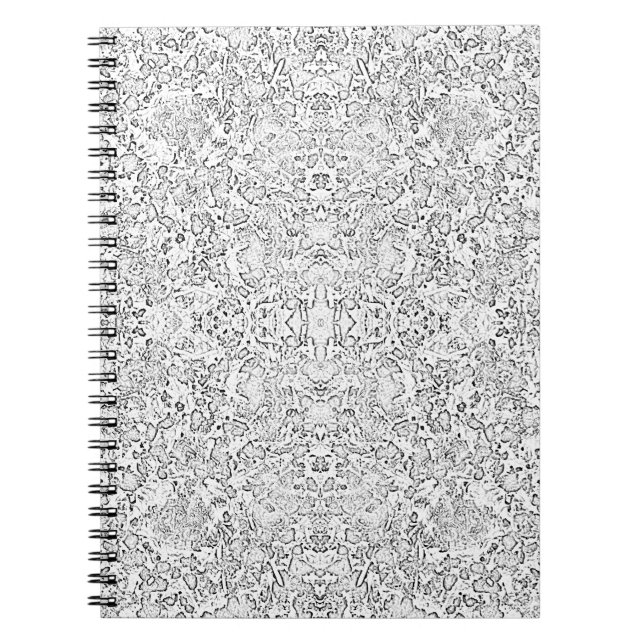 White Shapes Pattern Notebook (Front)