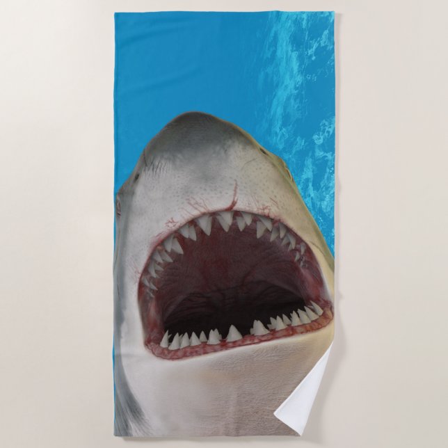 White shark beach towel (Front)