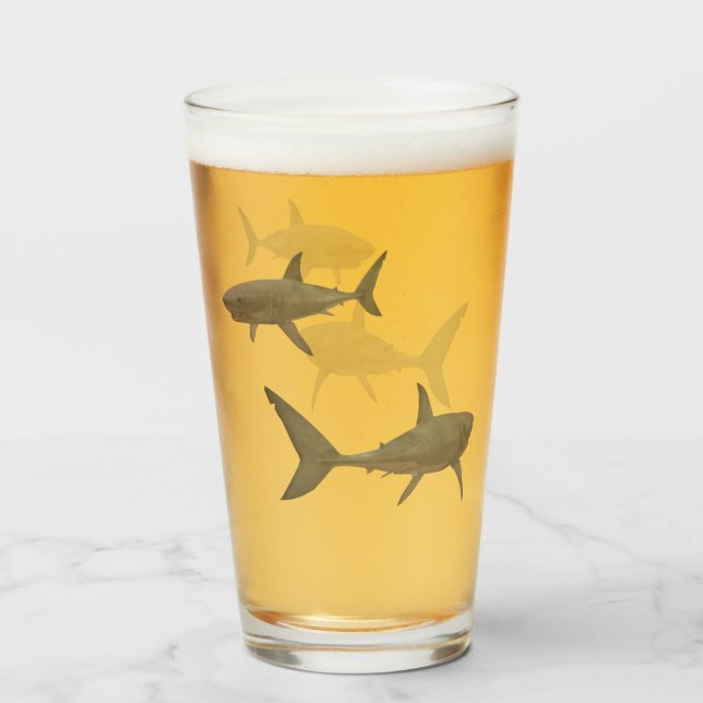 White Shark Glass (Front Filled)