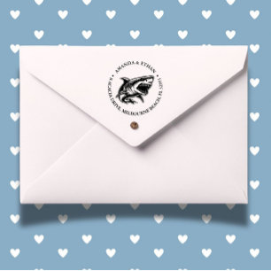 White Shark Theme Self-inking Stamp
