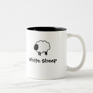 White Sheep Black Sheep mug