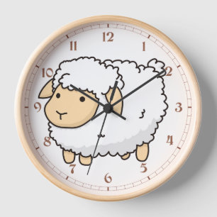White Sheep Clock