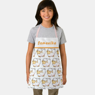 White Sheep Cute Light Personalized Apron