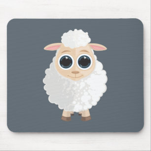 White Sheep Mouse Pad