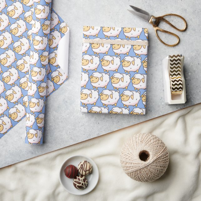 White Sheep Wrapping Paper (Crafts)