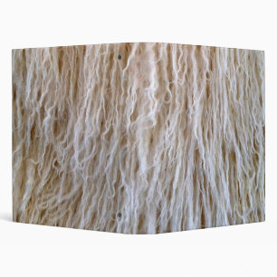 White Sheepskin Fur Design Binder