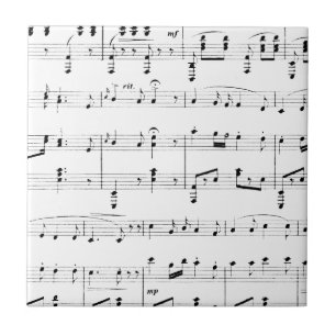 White Sheet Music Tile