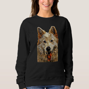 White Shepherd White German Shepherd Dog Breed Sweatshirt