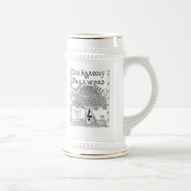 White Shield Stien 2 Beer Stein (Right)