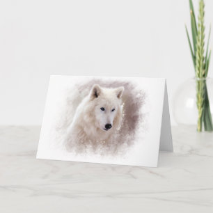 WHITE SIBERIAN HUSKY. CARD