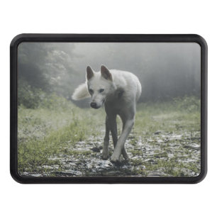 White Siberian Husky Hitch Cover
