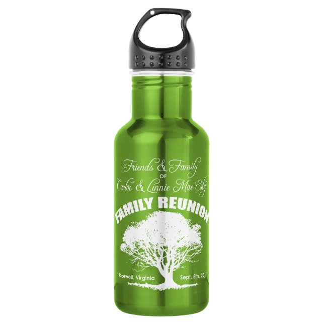 White Silhouette Estep Family Reunion 532 Ml Water Bottle (Front)