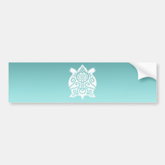 White Silhouette Snapper Turtle Bumper Sticker