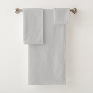 White Silver Bath Towel Set