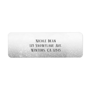 White Silver Glitter Glam Sparkle