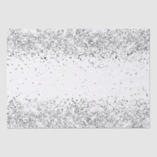 White silver glitter sparkle Christmas Xmas Tissue Paper