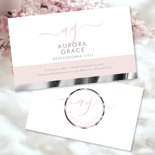 White Silver Grace Business Card