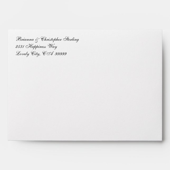 White Silver Grey Damask Invitation Envelopes (Front)