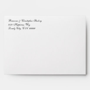 White Silver Grey Damask Invitation Envelopes