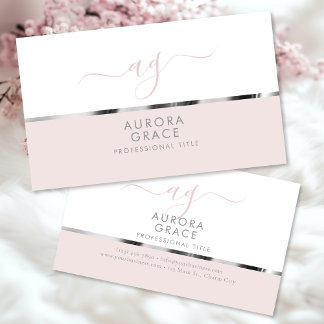 White Silver Serenity Business Card