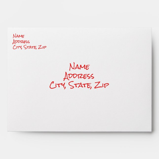 White Simple Birthday Classic 5x7 Envelope (Front)