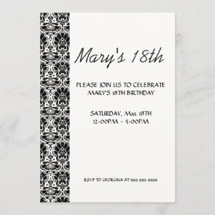 White simple Birthday Invitation