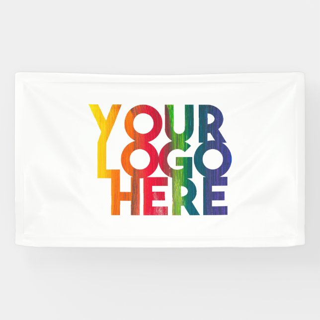 White Simple Business Logo Banner (Horizontal)