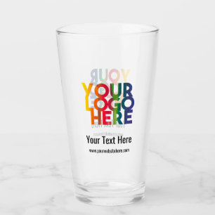 White Simple Business Logo Glass