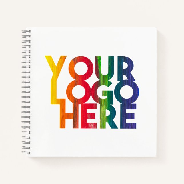 White Simple Business Logo Notebook (Front)