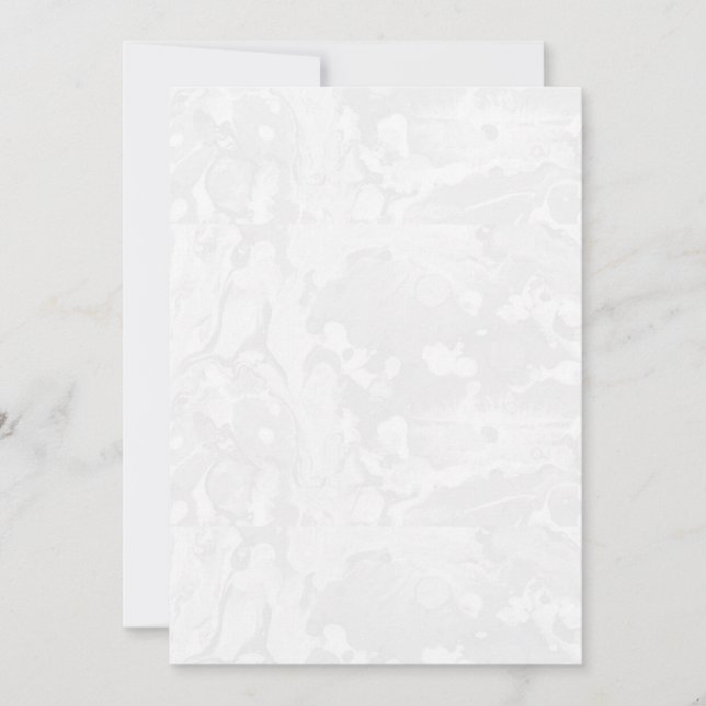 white simple marble effect invitation (Front)