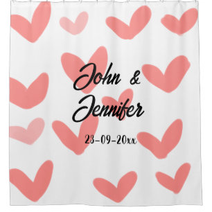 white simple minimal text style wedding red heart