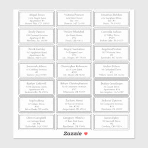 White Simple Minimalist Baby Shower Guest Address