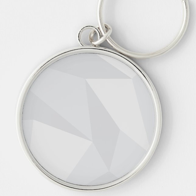 White, simple, modern, urban, cool, trendy pattern keychain (Front)