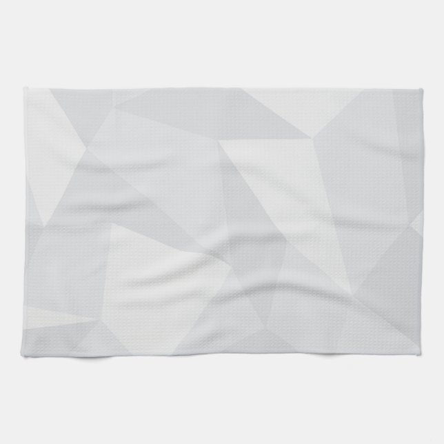 White, simple, modern, urban, cool, trendy pattern kitchen towel (Horizontal)