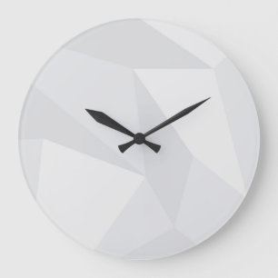 White, simple, modern, urban, cool, trendy pattern large clock