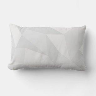 White, simple, modern, urban, cool, trendy pattern lumbar pillow
