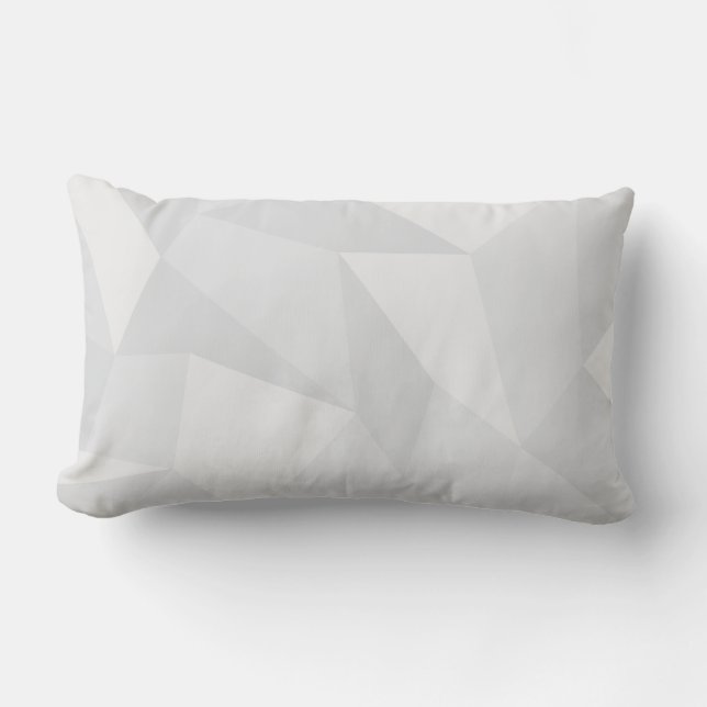 White, simple, modern, urban, cool, trendy pattern lumbar pillow (Front)