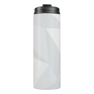 White, simple, modern, urban, cool, trendy pattern thermal tumbler