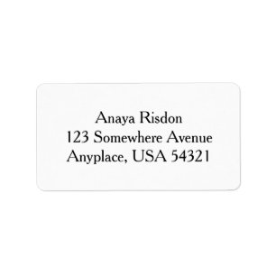 White Simple Plain Address Labels