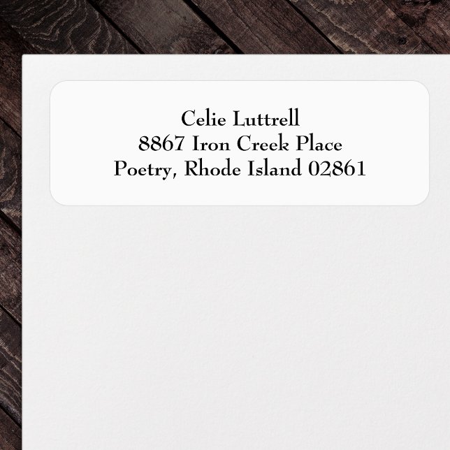 White Simple Plain Return Address Labels (Creator Uploaded)