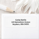 White Simple Plain Return Address Labels