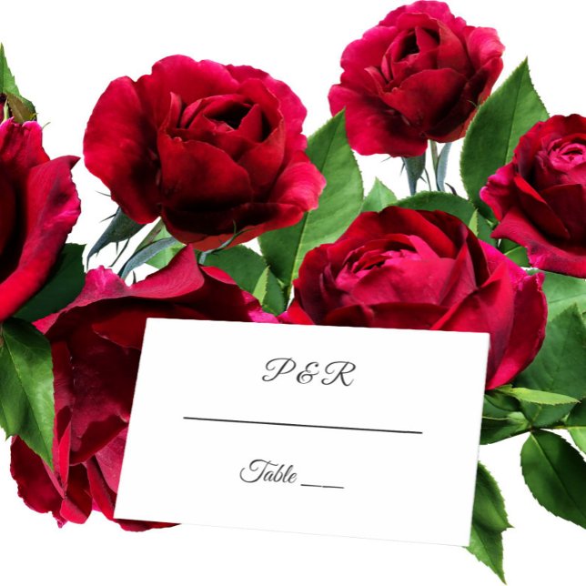 White Simple Stylized Script Wedding Place Card (In Situ Wedding)