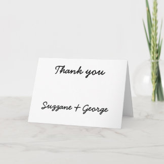 White Simple  Thank You Card